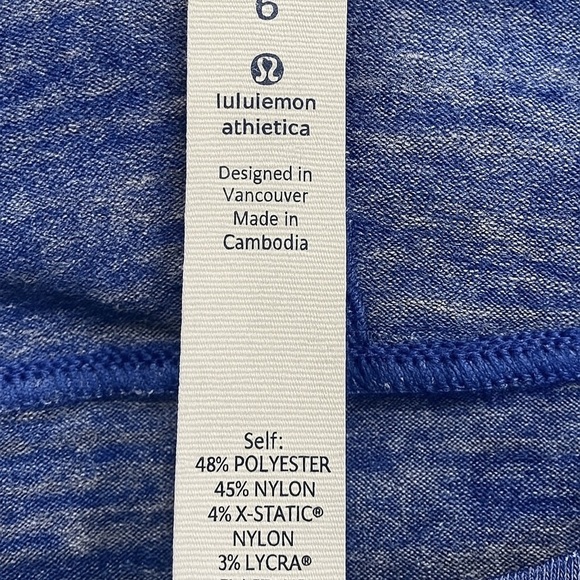 Lululemon Swift Ultra-Light Tee | Size 6 | Heathered Blue EUC - Picture 5 of 5